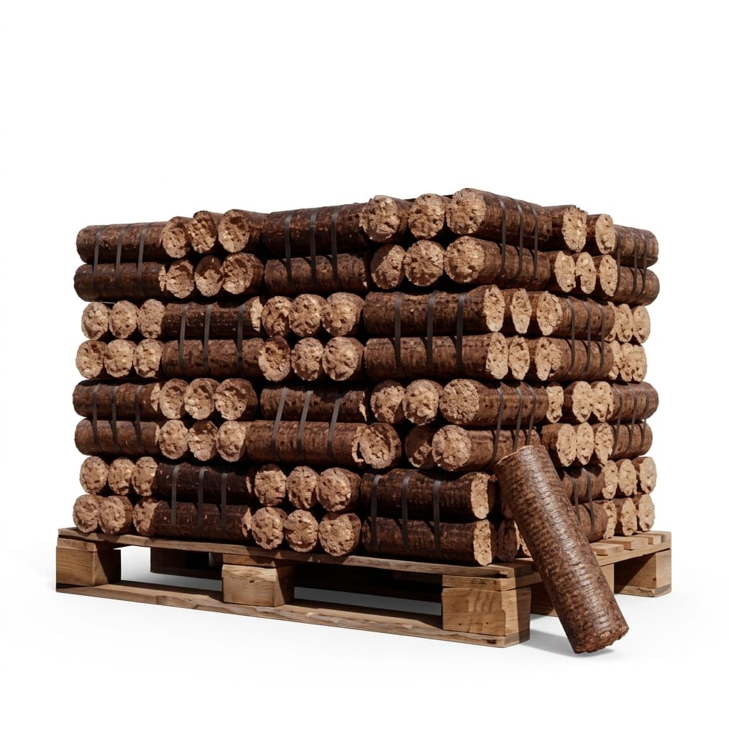 Chauffe au Bois — Bois densifié Feuillus + résineux 1/2 palette de 480 kg Forêt Française