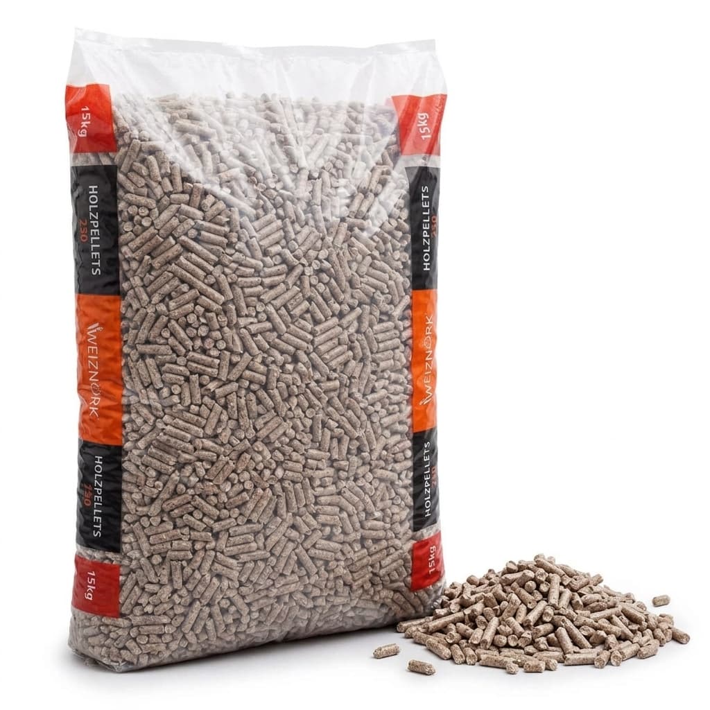 Chauffe au Bois — Granulés HEIZFUXX rouge EN+ A1 Palette 65 sacs x 15kg Séchage Naturel