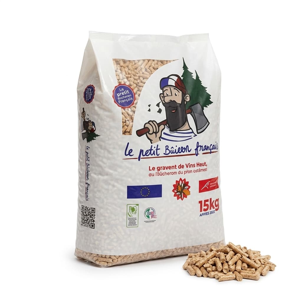 Chauffe au Bois — Pellet Le petit scieur français 65 sacs de 15 kg 100% résineux Forêt Française