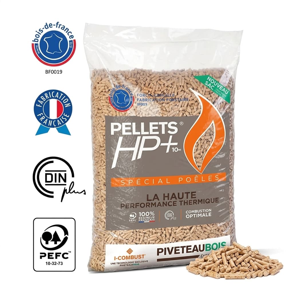 Chauffe au Bois — Granulés de bois Piveteau HP+ 72 Sacs de 15kg Tradition Bois