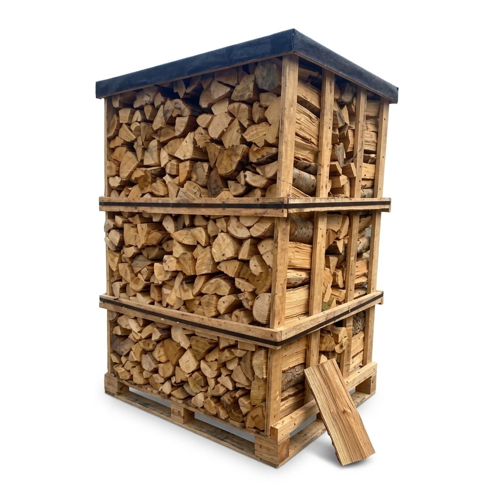 Chauffe au Bois — Mélange de bois durs 1m Palette de 2 stères Séchage Naturel